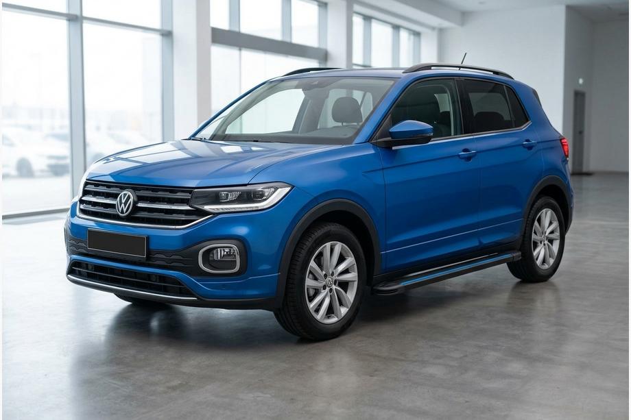 Volkswagen T-Cross 2019- Side Steps Maya Blue (2 pcs, Aluminum) Image