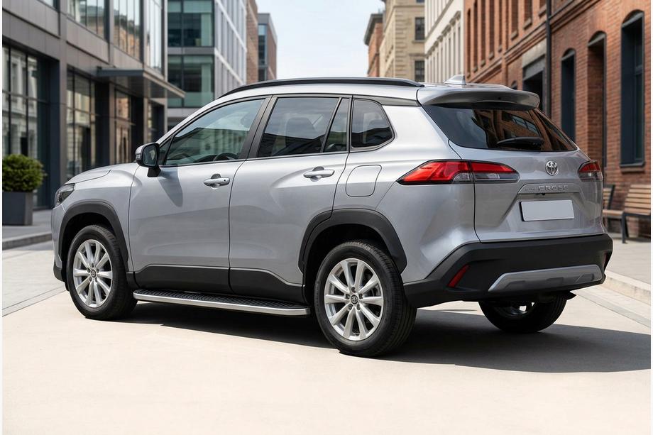 Toyota Corolla Cross 2020- Side Steps Tayga Grey (2 pcs, Aluminum) Image