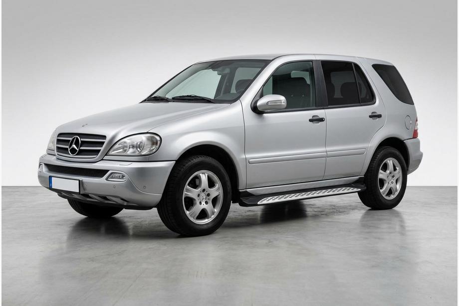 Mercedes ML W163 1997-2005 Side Steps Shining V1 (2 pcs, Aluminum) Image