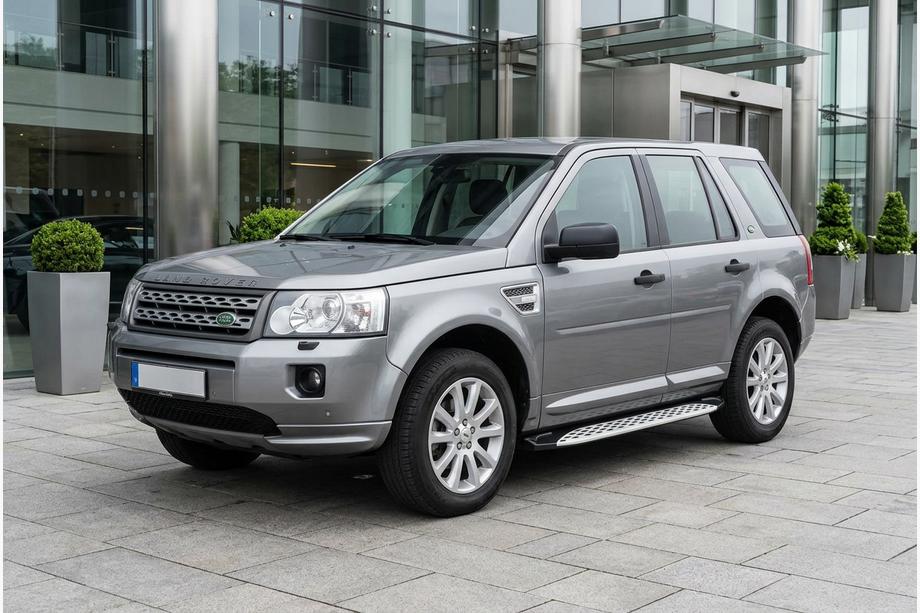 Land Rover Freelander II 2006–2014 Side Steps Shining V1 (2 pcs, Aluminum) Image