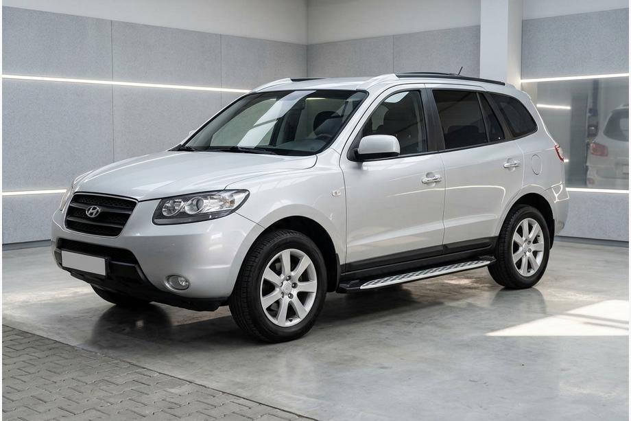 Hyundai Santa Fe 2 2006-2012 Side Steps Shining V1 (2 pcs, Aluminum) Image