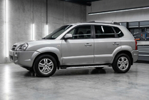 Hyundai Tucson JM 2004- Side Steps Shining V1 (2 pcs, Aluminum) photo 1