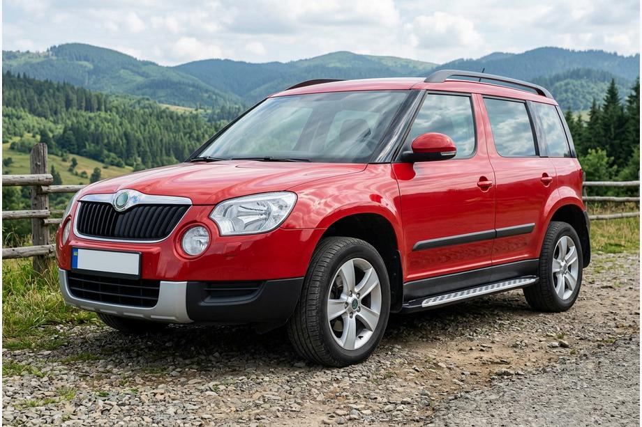 Skoda Yeti 2009-2017 Side Steps Shining V1 (2 pcs, Aluminum) Image