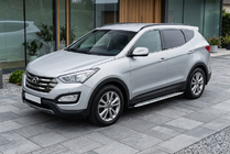 Hyundai Santa Fe 3 2012-2018 Side Steps Shining V1 (2 pcs, Aluminum) photo 1