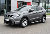 Nissan Qashqai 2014-2021 Side Steps Shining V1 (2 pcs, Aluminum) photo 1