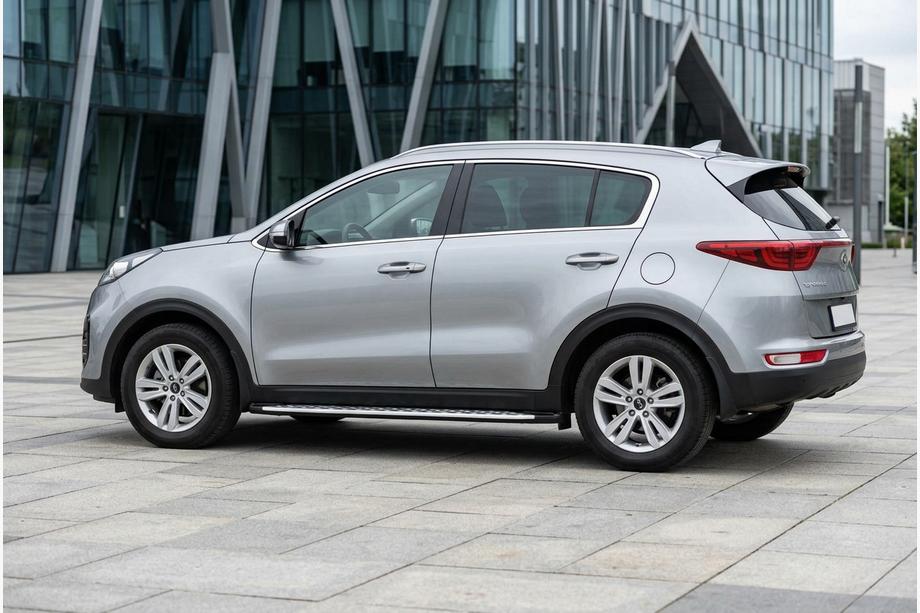 Kia Sportage 2015-2021 Side Steps Shining V1 (2 pcs, Aluminum) Image
