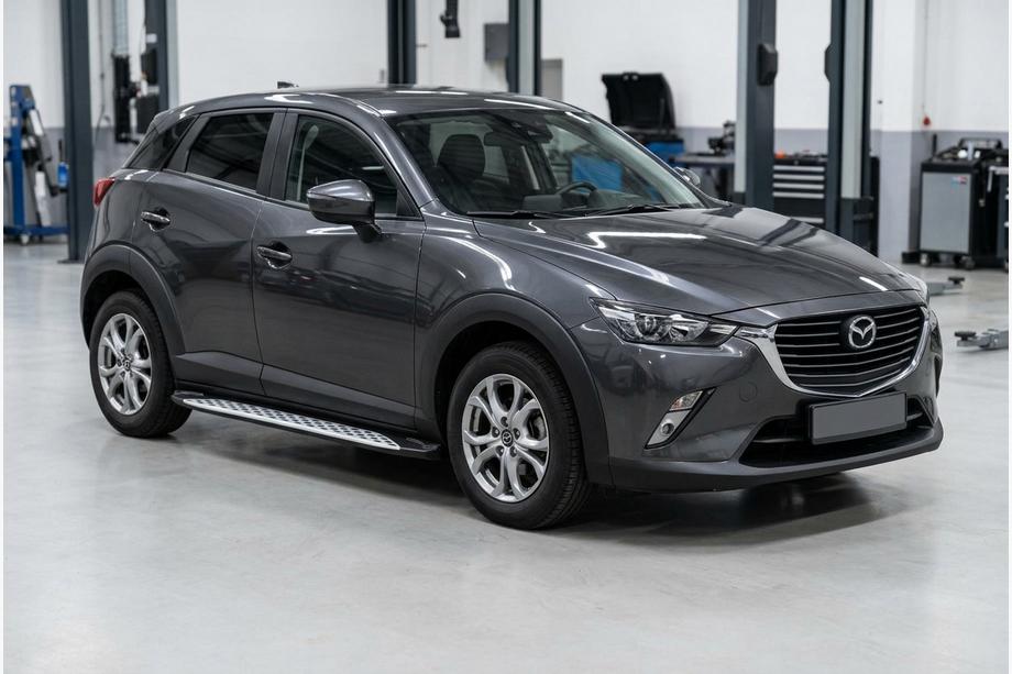 Mazda CX-3 2015- Side Steps Shining V1 (2 pcs, Aluminum) Image