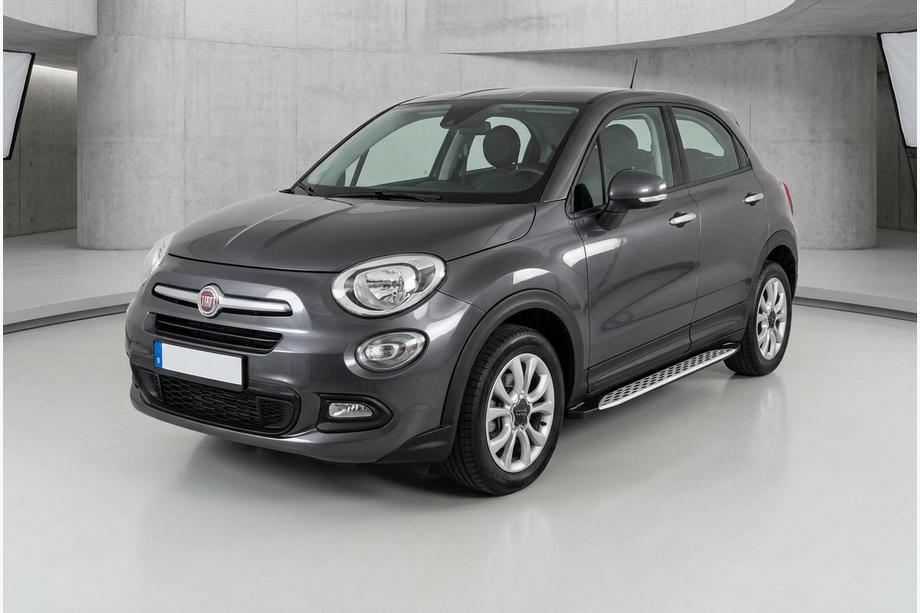 Fiat 500X 2014-2024 Side Steps Shining V1 (2 pcs, Aluminum) Image