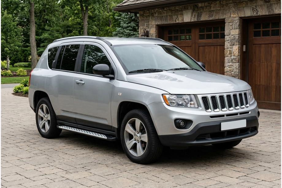 Jeep Compass 2006-2016 Side Steps Shining V1 (2 pcs, Aluminum) Image