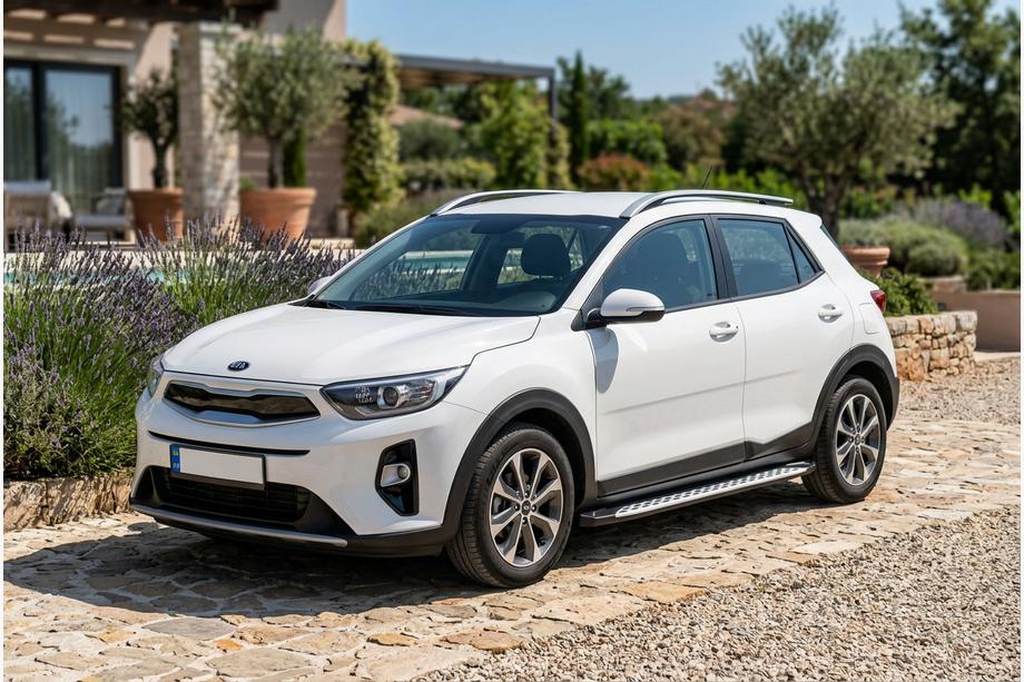 Kia Stonic 2017- Side Steps Shining V1 (2 pcs, Aluminum) Image