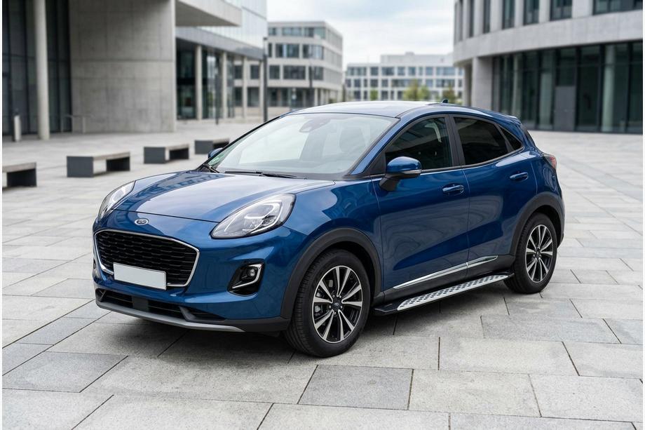 Ford Puma 2019- Side Steps Shining V1 (2 pcs, Aluminum) Image