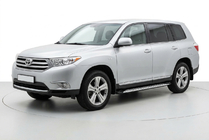 Toyota Highlander 2008-2013 Side Steps Shining V1 (2 pcs, Aluminum) photo 1