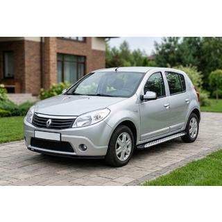 Side Steps Shining V1 (2 pcs, Aluminum) Renault Sandero 2007-2013 photo 1