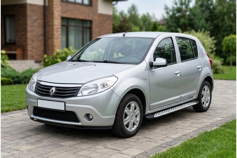 Renault Sandero 2007-2013 Side Steps Shining V1 (2 pcs, Aluminum) Image