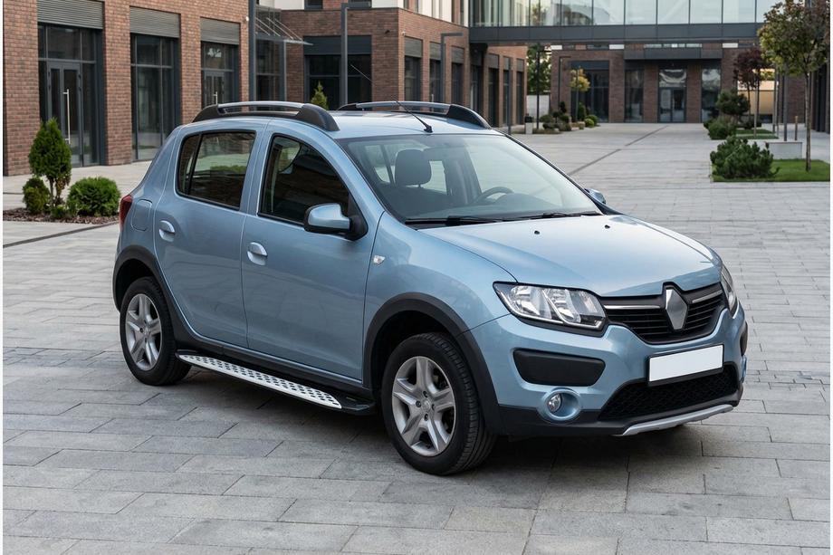 Renault Sandero 2013-2022 Side Steps Shining V1 (2 pcs, Aluminum) Image
