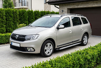 Renault Logan MCV 2013-2022 Side Steps Shining V1 (2 pcs, Aluminum) photo 1