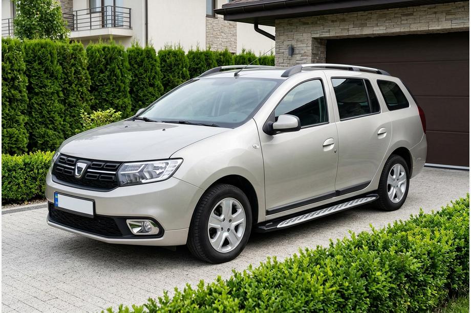 Renault Logan MCV 2013-2022 Side Steps Shining V1 (2 pcs, Aluminum) Image