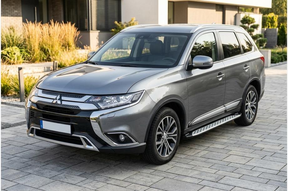 Mitsubishi Outlander 2012-2021 Side Steps Shining V1 (2 pcs, Aluminum) Photo 1