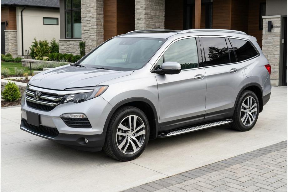 Honda Pilot 2015-2022 Side Steps Shining V1 (2 pcs, Aluminum) Image