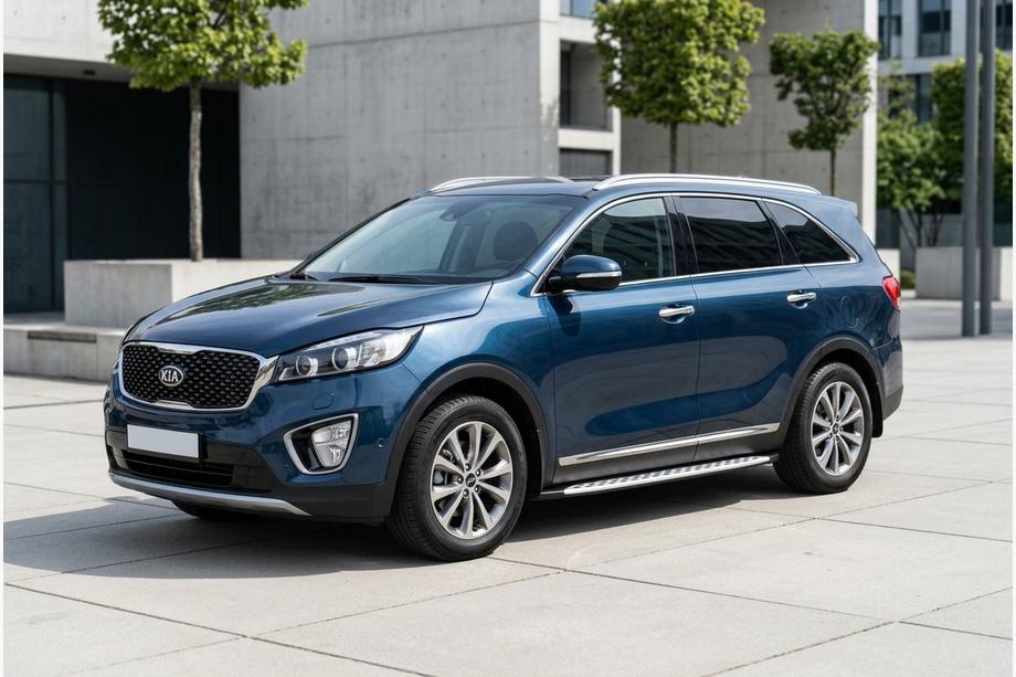 Kia Sorento III UM 2014-2020 Side Steps Shining V1 (2 pcs, Aluminum) Image