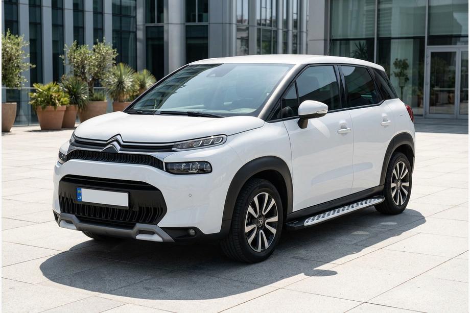 Citroen C-3 Aircross 2017-2024 Side Steps Shining V1 (2 pcs, Aluminum) Photo 1