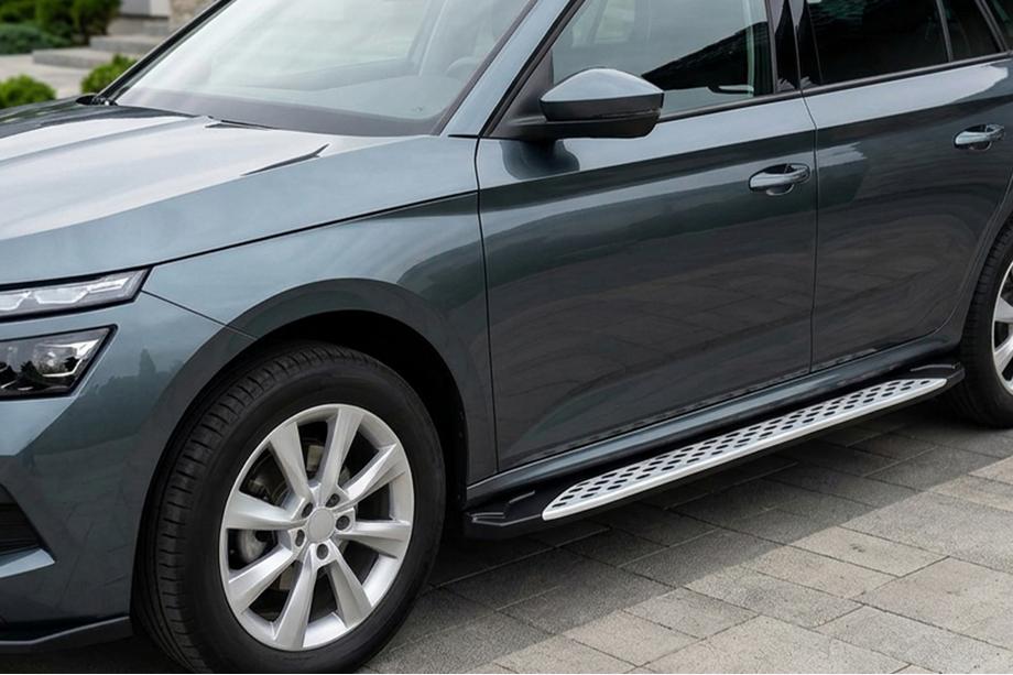 Skoda Kamiq 2019- Side Steps Shining V1 (2 pcs, Aluminum) Image