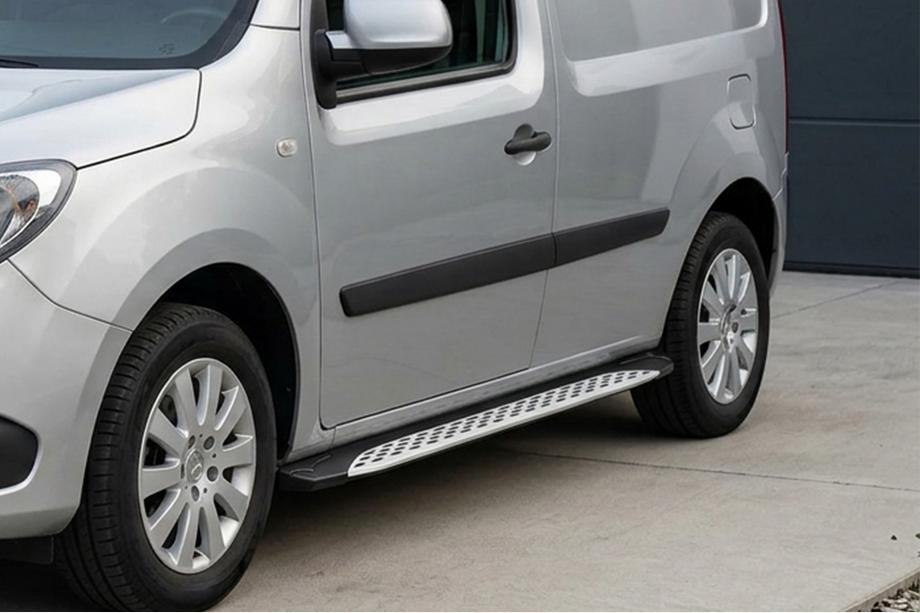 Renault Kangoo 2008–2020 Side Steps Shining V1 (short wheelbase) (2 pcs, Aluminum) Image