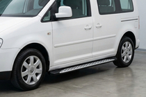 Volkswagen Caddy 2010-2015 Side Steps Shining V1 (2 pcs, Aluminum) photo 1