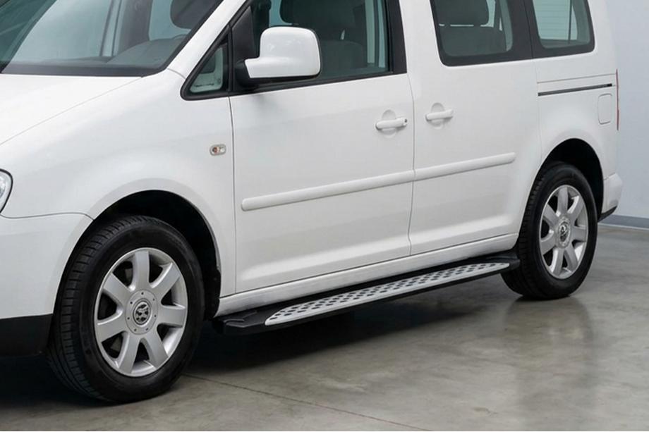Volkswagen Caddy 2010-2015 Side Steps Shining V1 (2 pcs, Aluminum) Image