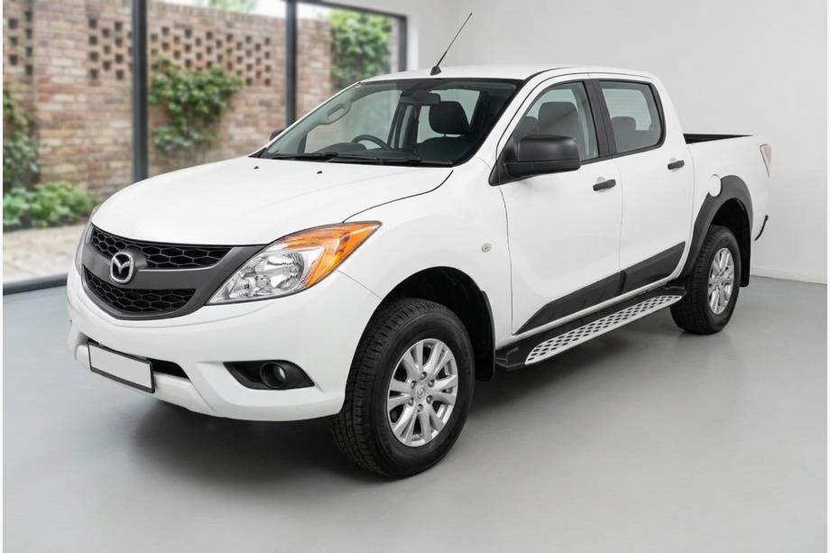 Mazda BT-50 2012- Side Steps Shining V1 (2 pcs, Aluminum) Image