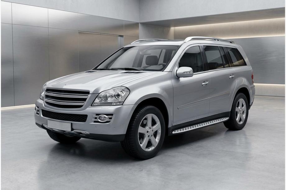 Mercedes GL class X164 2006-2012 Side Steps Shining V1 (2 pcs, Aluminum) Photo 1