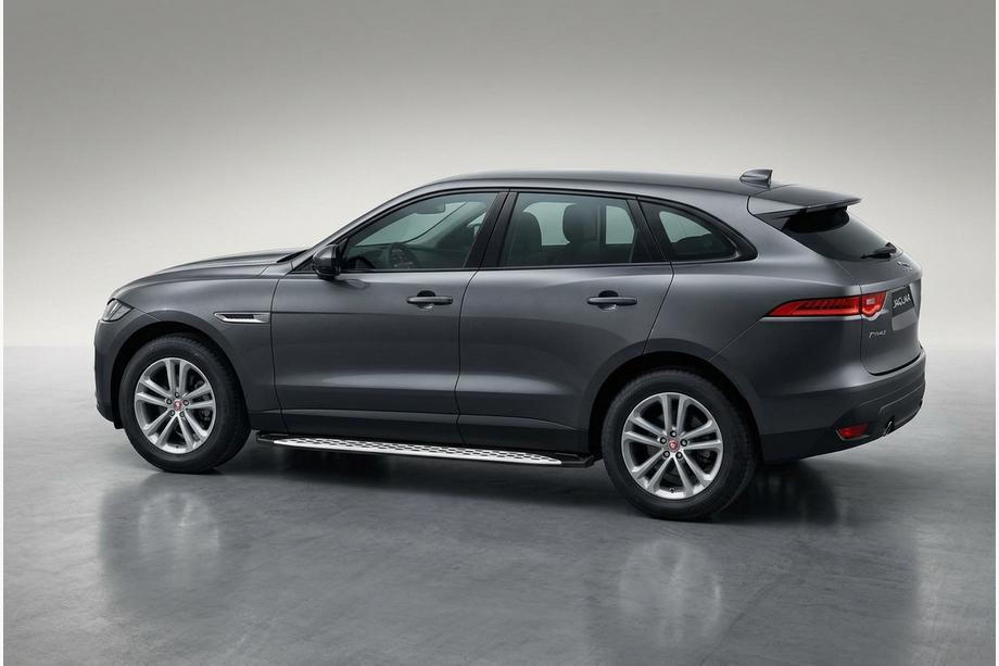 Jaguar F-PACE 2016- Side Steps Shining V1 (2 pcs, Aluminum) Image