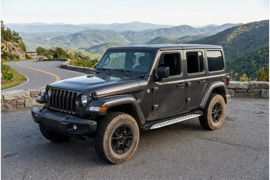 Jeep Wrangler 2018- Side Steps Shining V1 (2 pcs, Aluminum) Photo 1