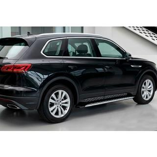 Side Steps Shining V1 (2 pcs, Aluminum) Volkswagen Touareg 2018- photo 1