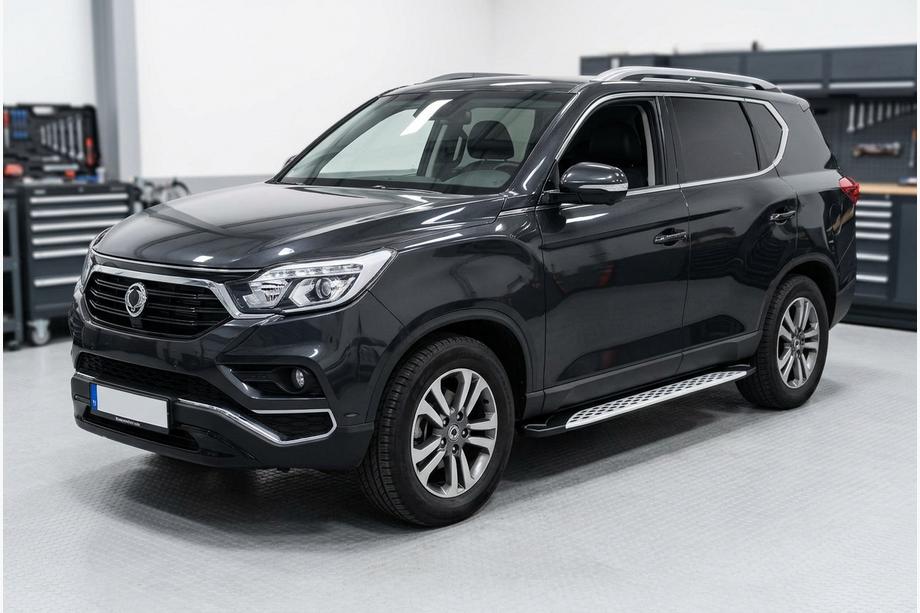 SsangYong Rexton II 2017- Side Steps Shining V1 (2 pcs, Aluminum) Image