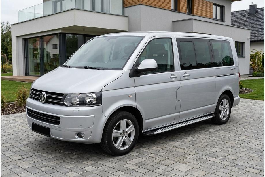 Volkswagen T5 2010-2015 Side Steps Shining V1 (2 pcs, Aluminum) Short Wheelbase Image