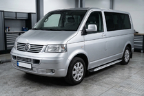Volkswagen T5 Multivan 2003–2010 Side Steps Shining V1 (2 pcs, Aluminum) Short Wheelbase photo 1