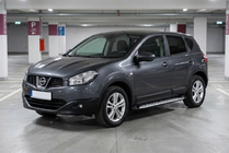 Nissan Qashqai 2010-2014 Side Steps Shining V1 (2 pcs, Aluminum) Short Wheelbase photo 1