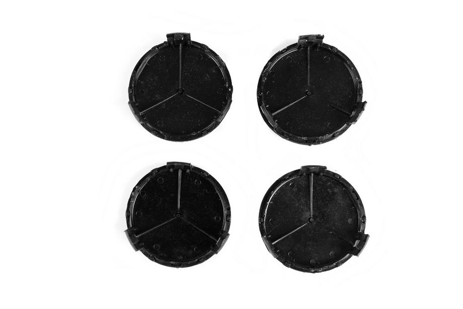 Mercedes-Benz Wheel center caps 71/74 mm without ring (set of 4, gloss black) Photo 3
