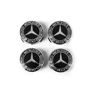 Wheel center caps 71/75 mm without ring (4 pcs, black V3) photo 4