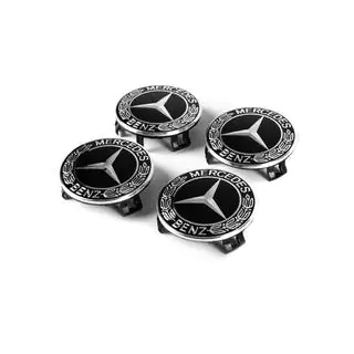 Wheel center caps 71/75 mm without ring (4 pcs, black V3) photo 3
