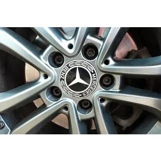 Wheel center caps 71/75 mm without ring (4 pcs, black V3) photo 1