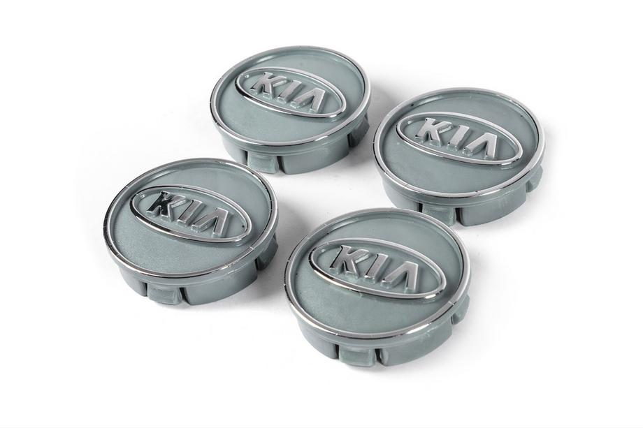 KIA Wheel center caps grey kia60tur-sir (59mm to 55mm, 4 pcs) Image