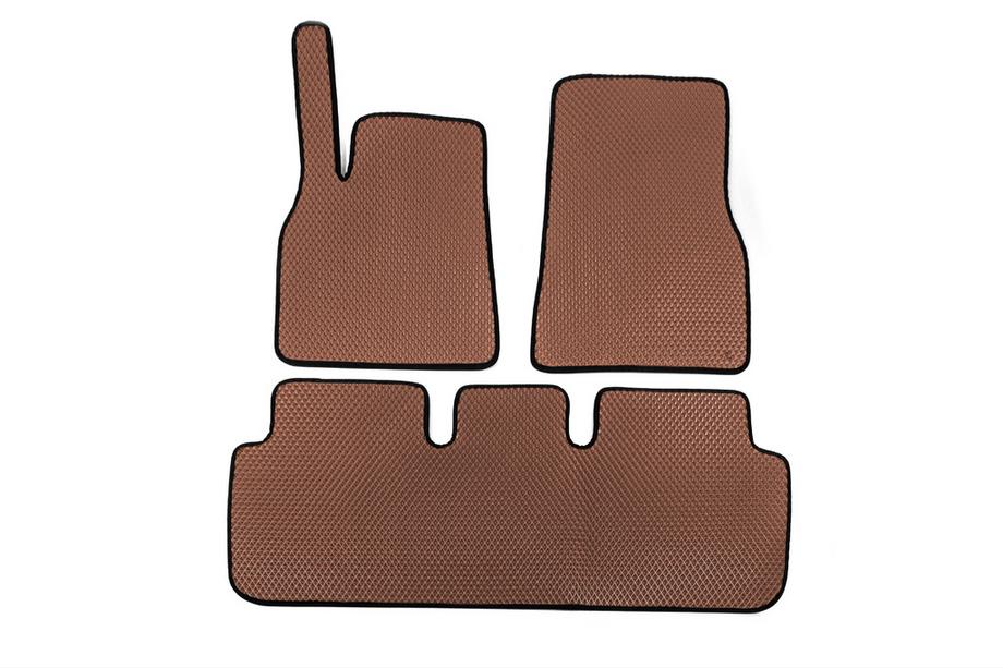 Tesla Model S 2012– EVA Floor Mats (2021+, Brown) Image