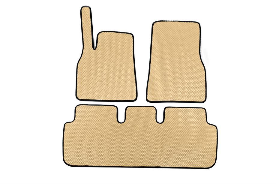 Tesla Model S 2012– EVA Floor Mats (2021+, Beige) Image