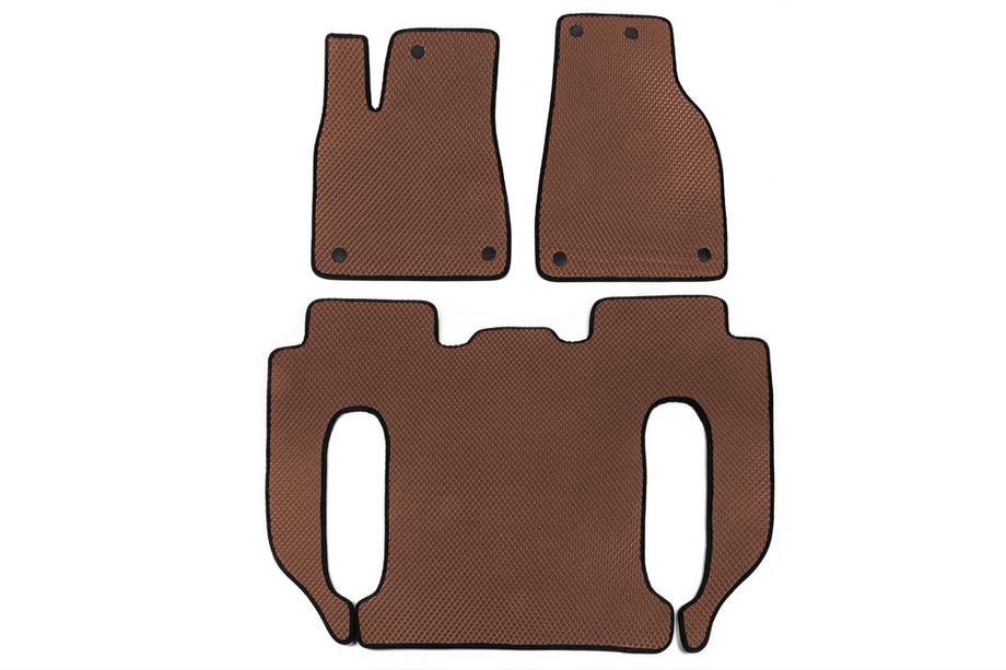 Tesla Model X 2015- EVA Floor Mats (Brown) Image