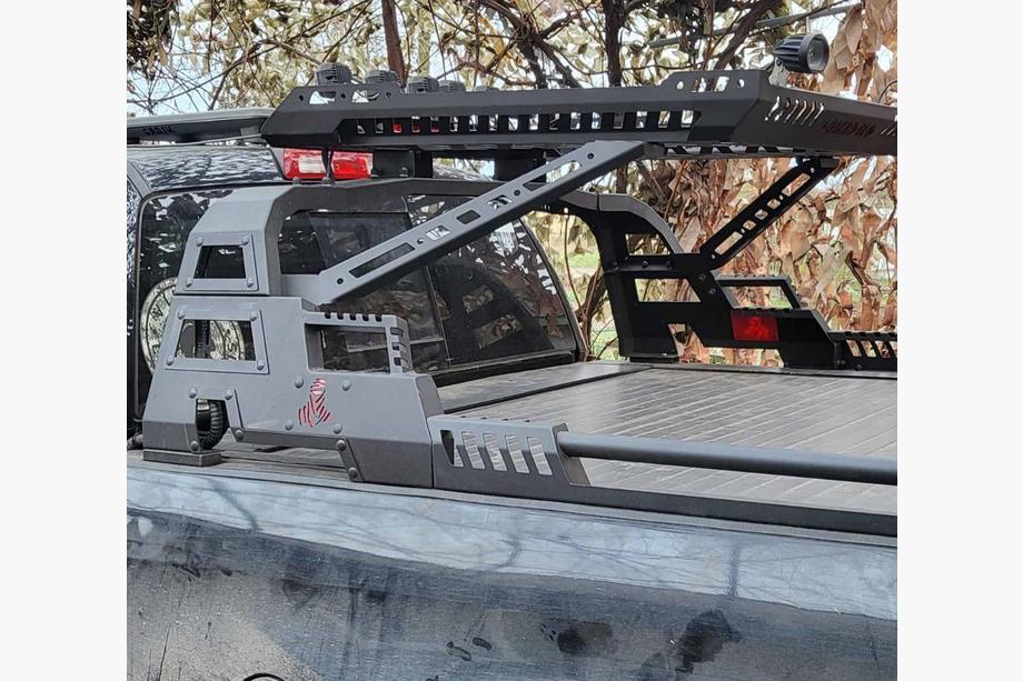 Toyota Tundra 2007-2021 Roll Bar with Basket Dakar (for Roll Covers) Photo 1