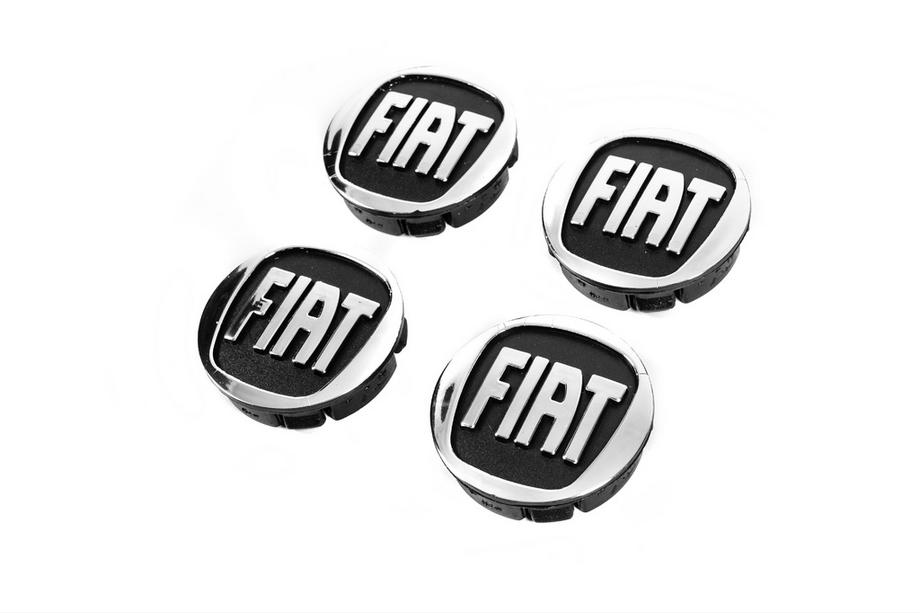Fiat Wheel center caps 59/55 mm black (4 pcs) Image