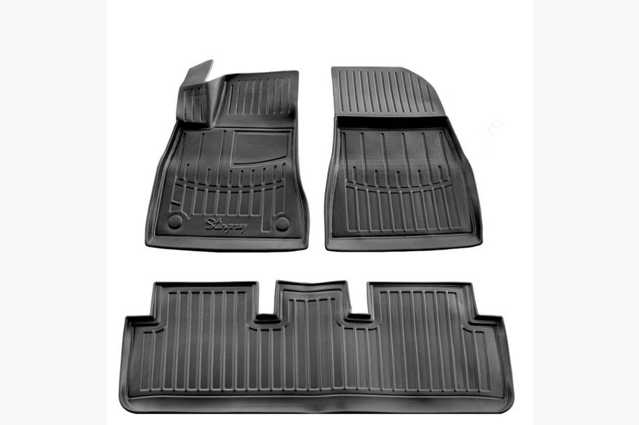 Tesla Model 3 2017- Stingray 3D Rubber Floor Mats (Highland 2023-, 3 pcs) Photo 1