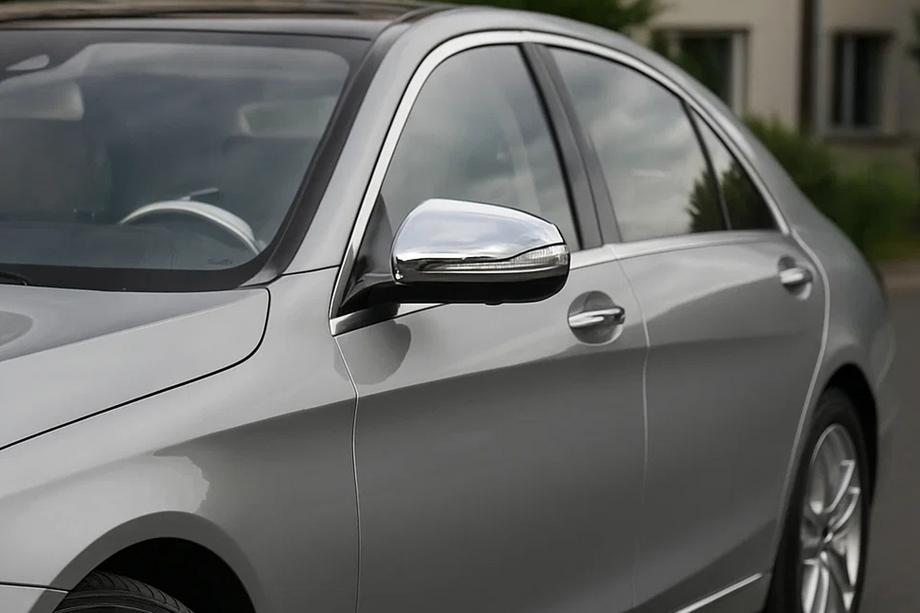 Mercedes S-class W222 2013-2022 Mirror Covers (2 pcs, Stainless Steel) Image